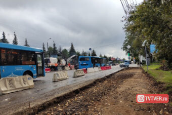 В Твери строят новую дорогу для обхода светофора после Южного моста