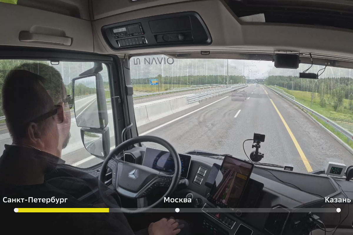 Грузовик-беспилотник впервые проехал до Казани через Тверскую область