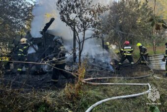В сильном пожаре под Тверью пострадал человек