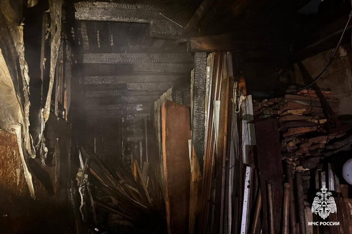 Баня горела в Пролетарском районе Твери