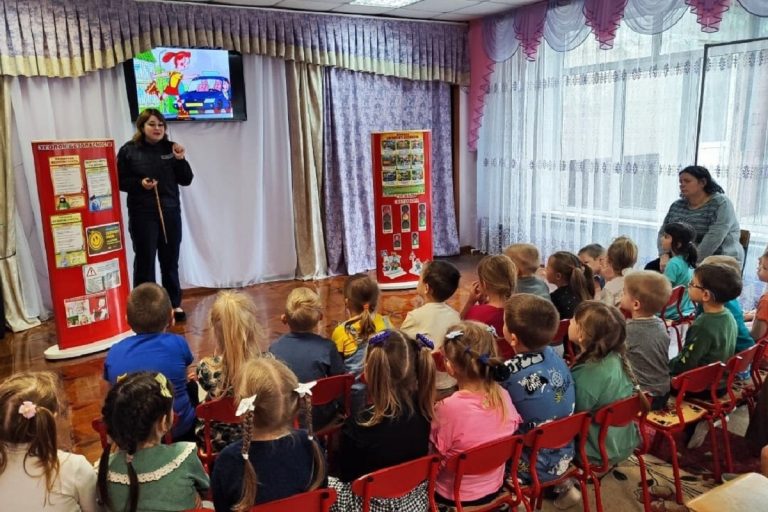 Сотрудники Госавтоинспекции провели занятие для воспитанников детсада в Тверской области