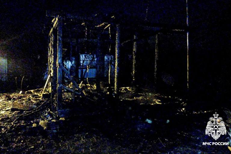В Тверской области дотла сгорел дачный дом