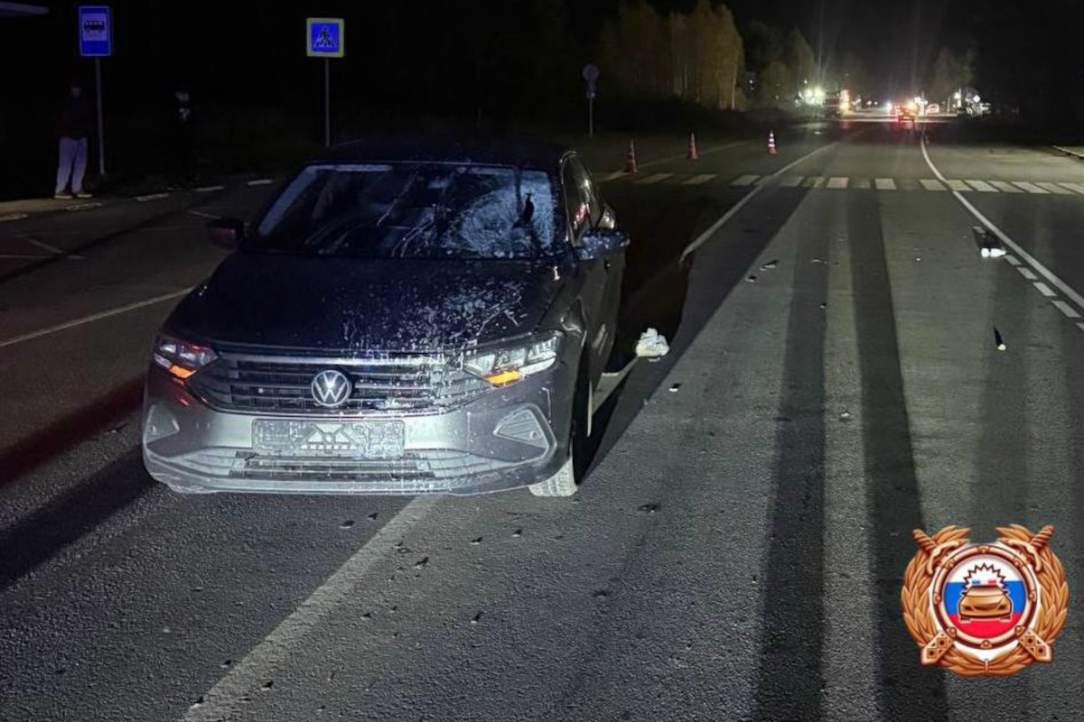 На трассе Золотое кольцо под Тверью автомобиль сбил женщину на зебре