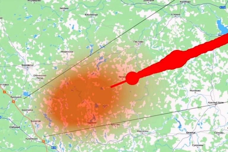Территорию Тверской области засыпали осколки взорвавшегося метеорита