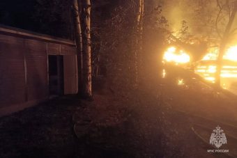 Баня сгорела в Тверской области