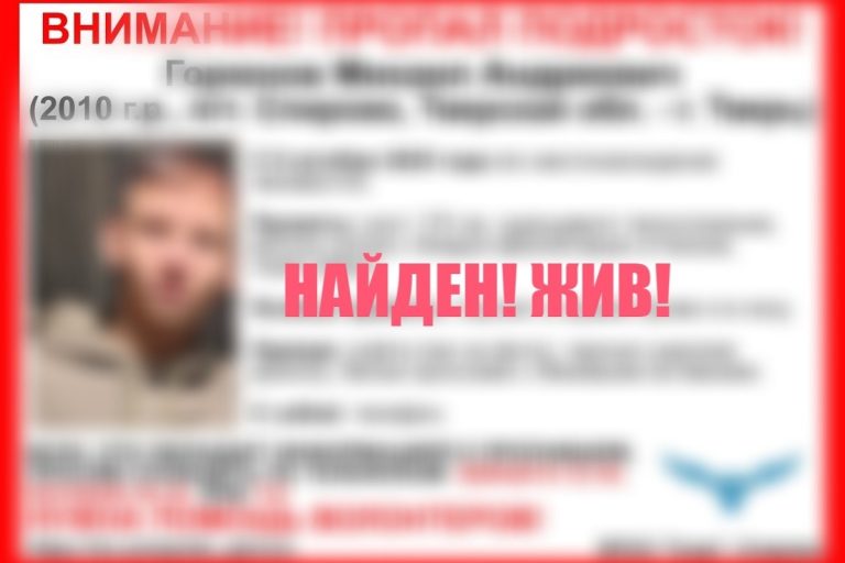 Прекращены поиски подростка, пропавшего в Тверской области