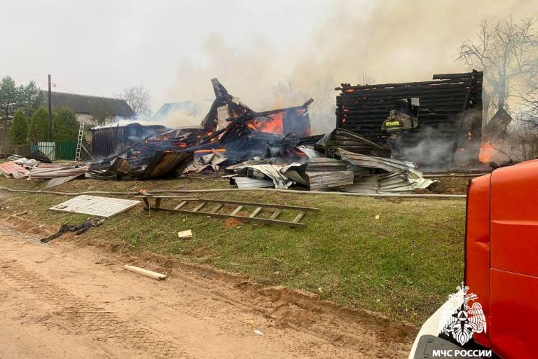 В Тверской области сгорел дотла жилой дом