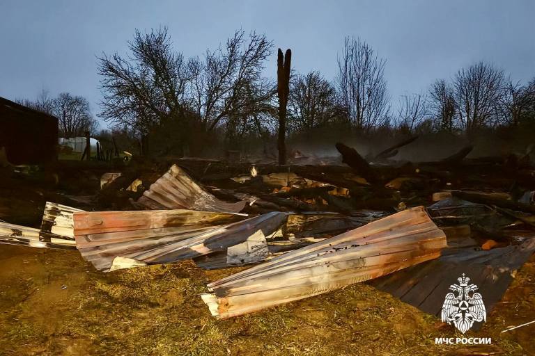 В Тверской области сгорел дотла жилой дом