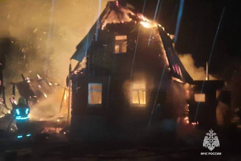 В Тверской области сгорел дотла жилой дом