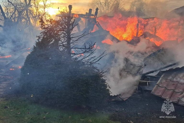 Дачный дом сгорел в Тверской области