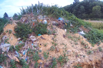 Несанкционированную свалку организовали у дороги в Тверской области Несанкционированную свалку организовали у дороги в Тверской области