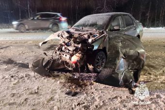 Три автомобиля столкнулись на Бурашевском шоссе в Твери