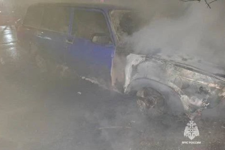 В Тверской области дотла сгорел автомобиль