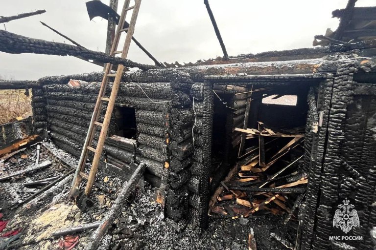 В Тверской области эпично полыхала баня