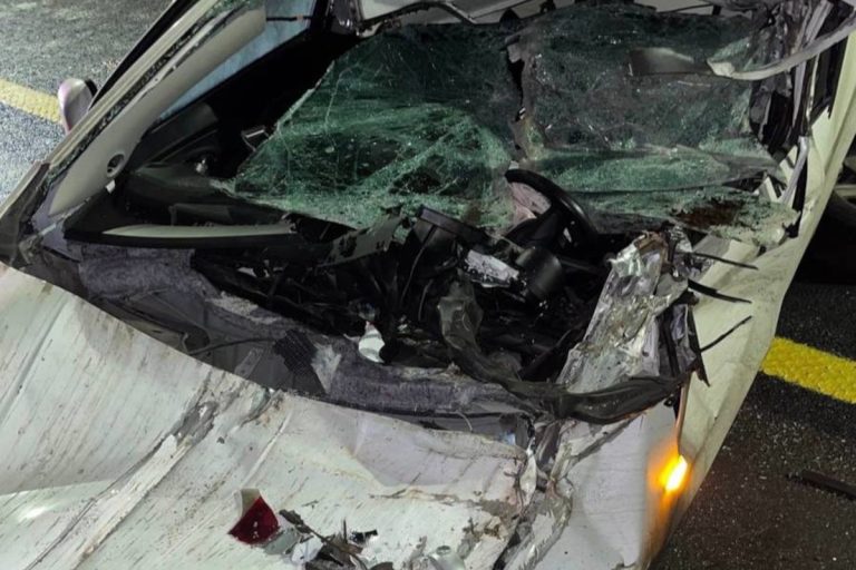 В Тверской области на трассе М-11 машина въехала в грузовик из-за неудачного манёвра