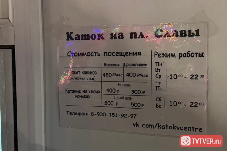 В Твери выросла длинная очередь из желающих попасть на каток в центре города