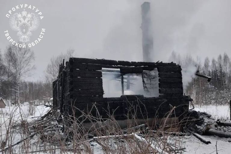 При пожаре в Тверской области погибли мужчина и женщина