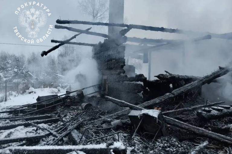 При пожаре в Тверской области погибли мужчина и женщина