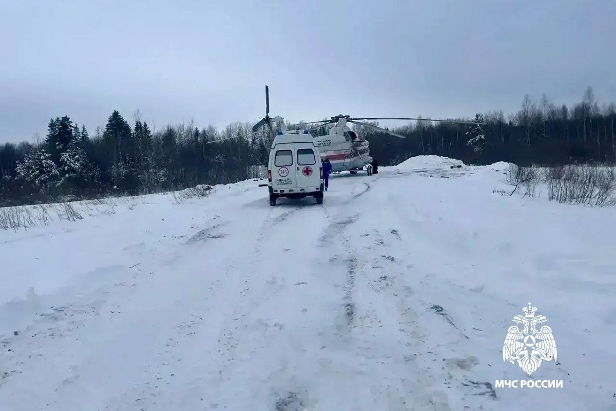 Вертолет использовали для транспортировки больного в Тверской области