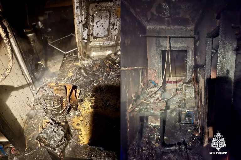 В Тверской области из-за оставленного на зарядке аккумулятора сгорела квартира