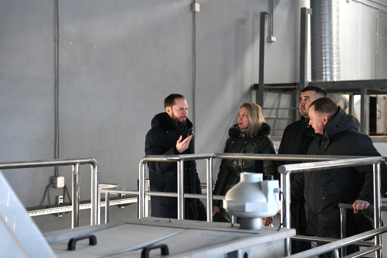 Виталий Королев проинспектировал ход реконструкции очистных сооружений в Старицком округе