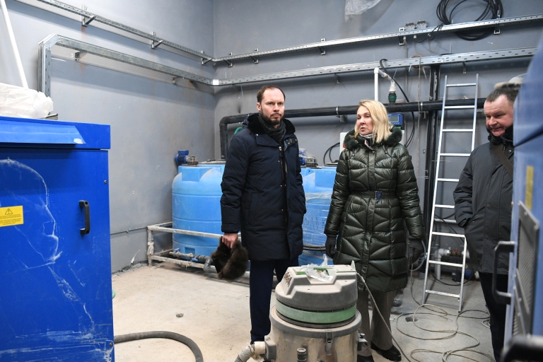 Виталий Королев проинспектировал ход реконструкции очистных сооружений в Старицком округе