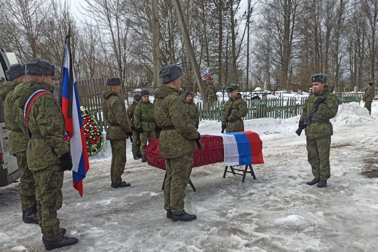 В Тверской области проводили в последний путь мобилизованого бойца, погибшего на СВО