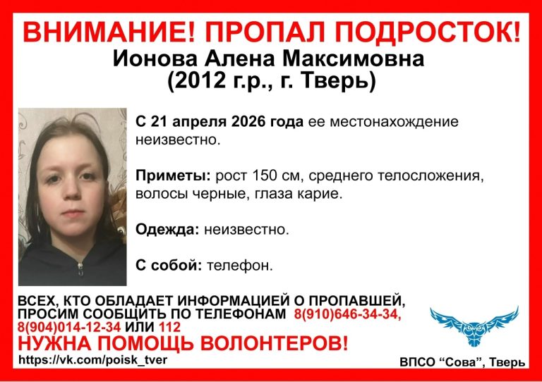 Еще одна девочка бесследно исчезла в Тверской области