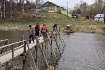 Назван срок установки деревянных лав через реку Кашинку в Кашине