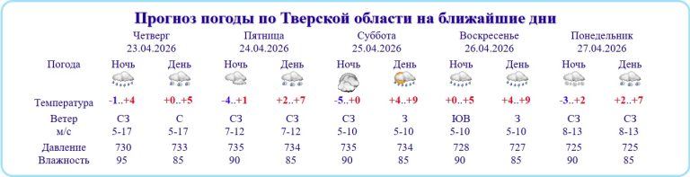 В Тверской области снова пойдет снег и похолодает до -5