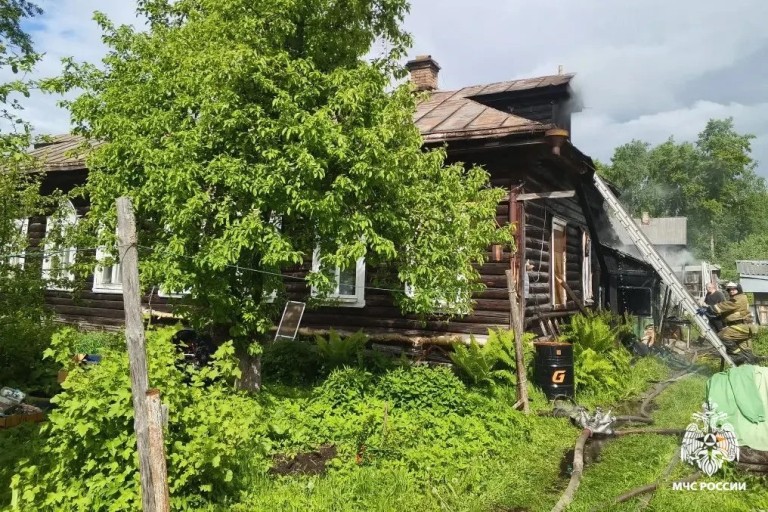 В Тверской области полыхал дом