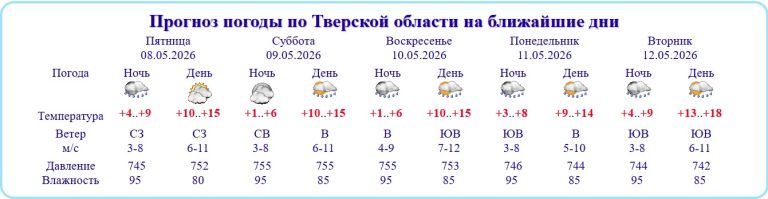 Стало известно, когда в Тверскую область вернется тепло и 30-градусная жара