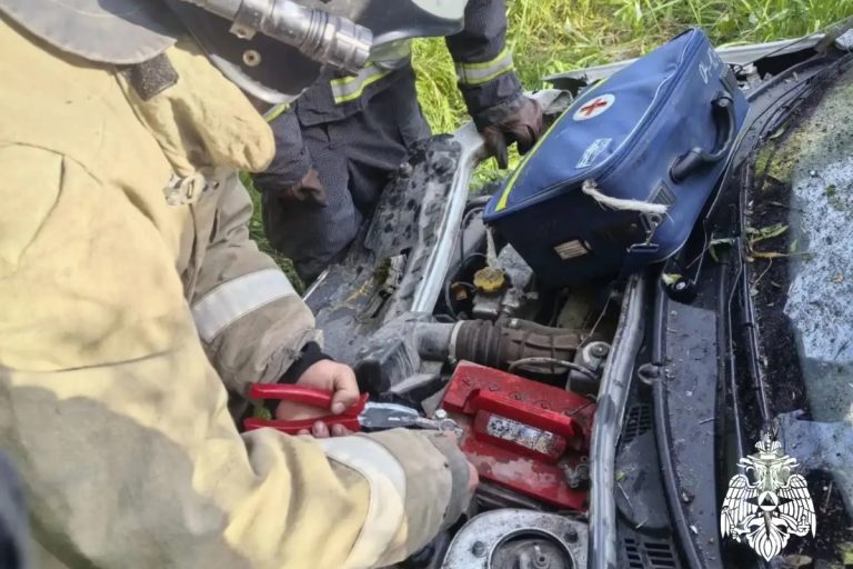 В Бологовском округе автомобиль вылетел с трассы