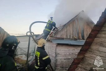В Тверской области сгорела баня
