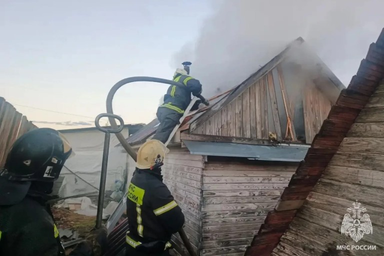 В Тверской области сгорела баня
