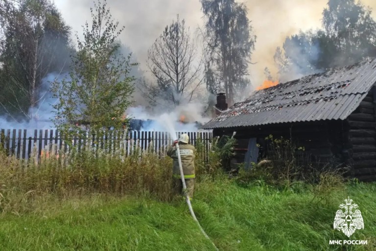 Жилой дом сгорел дотла в Тверской области