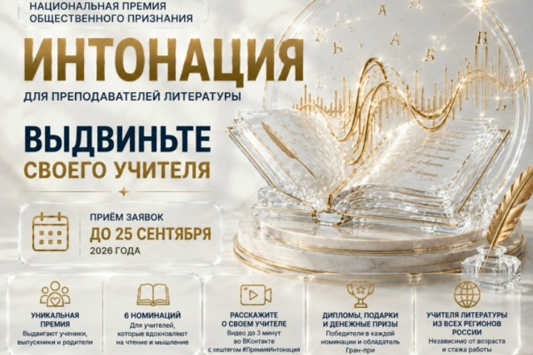 Жители Тверской области могут номинировать любимых учителей литературы на нацпремию