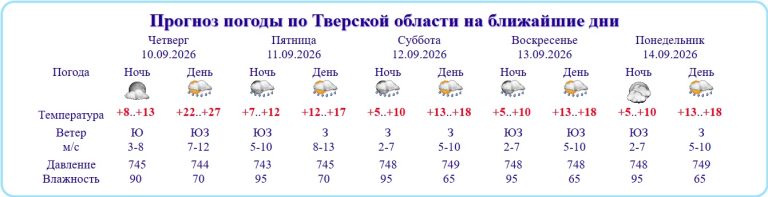 В Тверской области царит погода "миллион на миллион"
