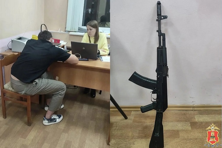 Человек с автоматом из свадебного кортежа задержан в Тверской области