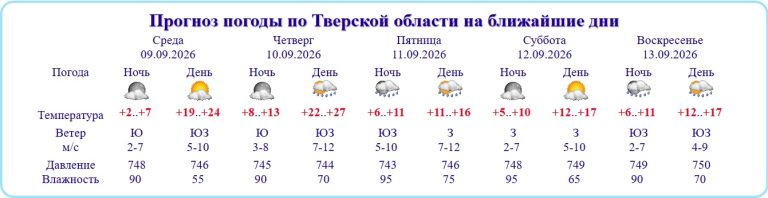 Самый лучший день: в Тверской области ожидается до +27