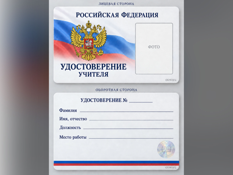 Учителям в России могут выдавать удостоверения единого образца