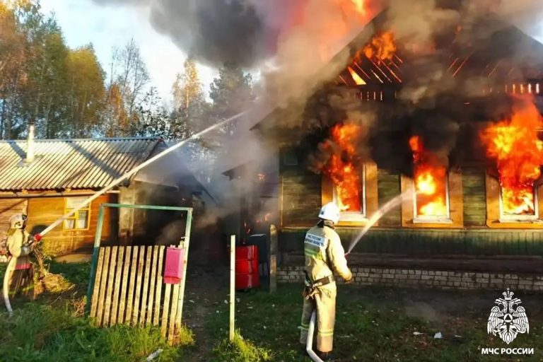 Женщина пострадала на пожаре в Тверской области